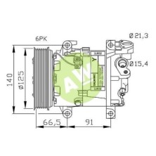 CL CR14 A/D PV6 128MM ST7 12V V-B (Y)