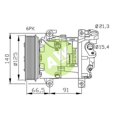 CL CR14 A/D PV6 128MM ST7 12V V-B (Y)