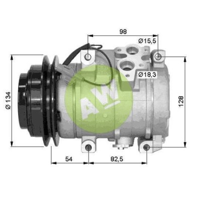 NP 10S17C A/D 1A 133MM SD15 12V V-B A/C