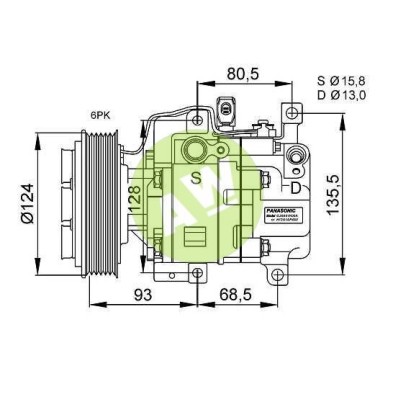 PA GJ6A61K00C A/D PV6 124MM 12V V-B