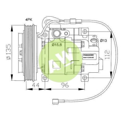 PA H12A0AA4DL A/D PV4 138MM 12V V-B
