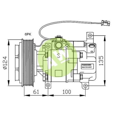 PA H12A1AG4DY A/D PV6 129MM 12V V-B