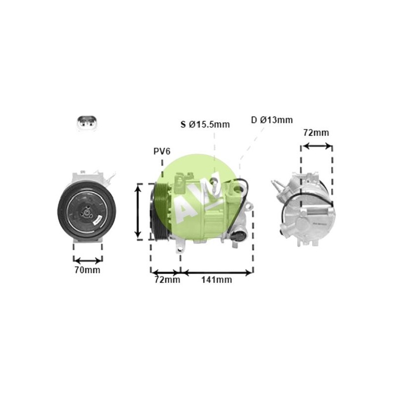 NP 6SEU16C A/D PV6 127MM 12V V-B (2D-1T) ELECTV. DODGE-JEEP