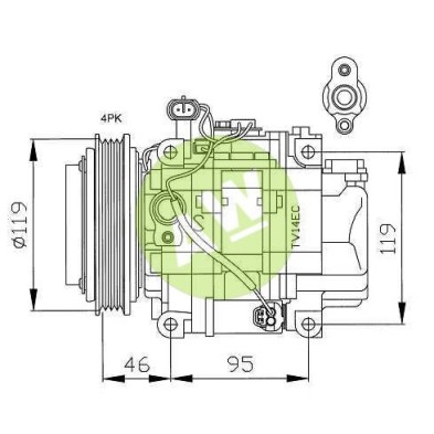 NP TV14EC A/D PV4 125MM ST7 12V V-B