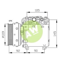 CL MSC90C A/D PV5+BLINDADO 120MM 12V V-B