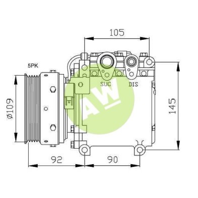 CL MSC90C A/D PV5+BLINDADO 120MM 12V V-B