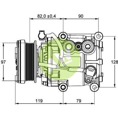 VI SCROLL-90V A/D PV6 97MM 12V H-B C/S