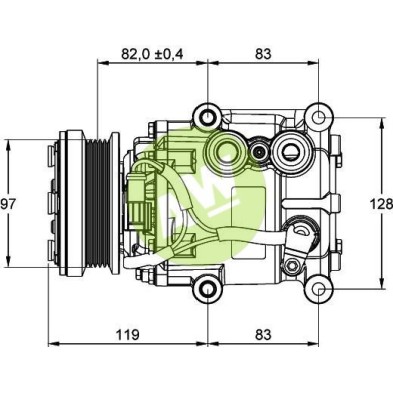 VI SCROLL-90V A/D PV5 97MM 12V H-B C/S