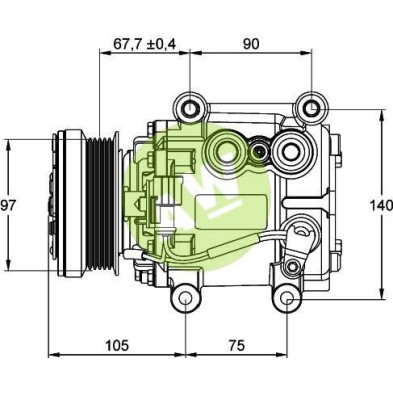 VI SCROLL-90V A/D PV6 97MM 12V H-B C/S