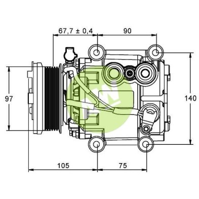 VI SCROLL-90V A/D PV6 97MM 12V H-B C/S