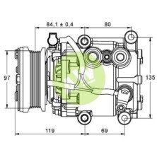 VI SCROLL-90V A/D PV6 97MM 12V H-B C/S