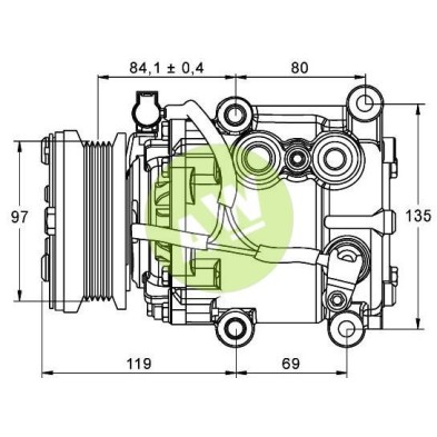 VI SCROLL-90V A/D PV6 97MM 12V H-B C/S