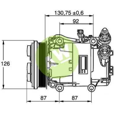 VI VS16 A/D PV6 126MM 12V V-B