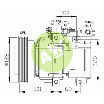 HCC HS18 A/D PV6 127MM ST17 12V V-B
