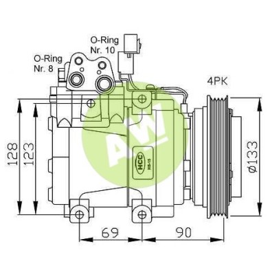 HCC HS15 A/D PV4 138MM ST18 12V V-B