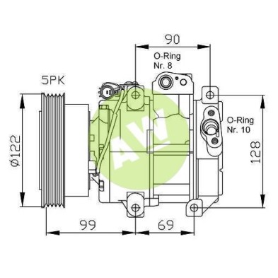 NP 6SBU16 A/D PV5 123MM 12V V-B