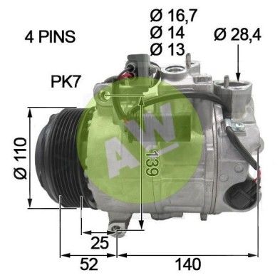NP 6SBU16C A/D PV7 110MM 12V V-B (A0032306011)