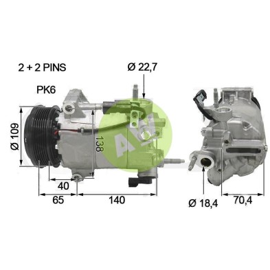 VI 7VS16EC A/D PV6 110MM 12V V-B (VALVULA Y BOBINA CABLE)