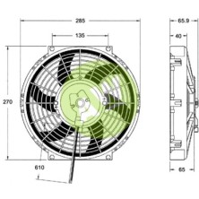 ELECTROVENTILADOR REV 255MM 12V