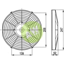 ELECTROVENTILADOR SOP 225MM 24V