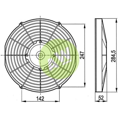 ELECTROVENTILADOR ASP 255MM 12V