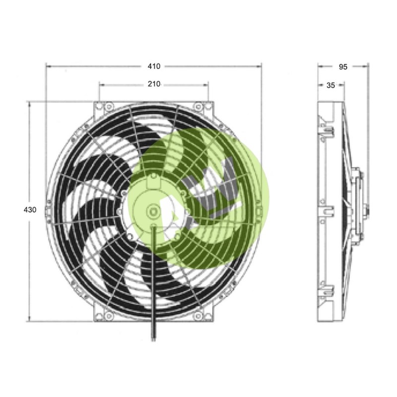 ELECTROVENTILADOR REV 385MM 12V