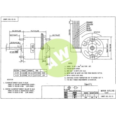 MOTOR ELECTRICO 1 EJE 12V 75X77MM