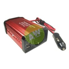 CONVERTIDOR ESPECIAL AUTOMOCION 12V DC - 220V AC CON 2 PUERTOS USB