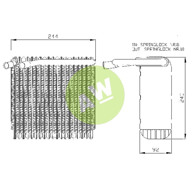 EVAPORADOR VOLVO 850/C70/S70/V70