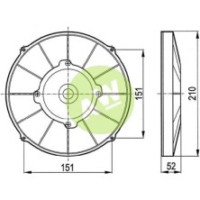 ELECTROVENTILADOR ASP 210 MM 12V