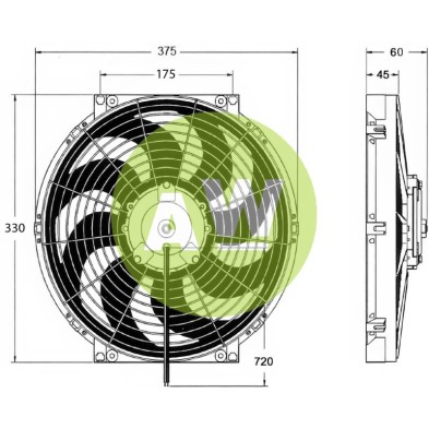 ELECTROVENTILADOR REV 330MM 12V