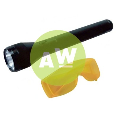 LAMPARA UV LED 100UV A PILAS CON GAFAS UV