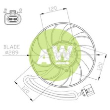 VENTILADOR VW MULTIVAN-TRANSPORTER 290MM (7H0959455C-D)