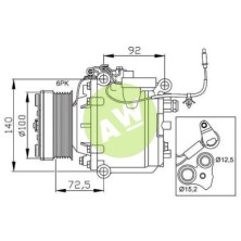 SD TRS105 A/D PV6 100MM 12V V-B
