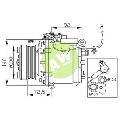 SD TRS105 A/D PV6 100MM 12V V-B