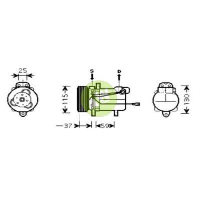 SS 10LV6 PV5 115MM ST5 12V V-B C/S