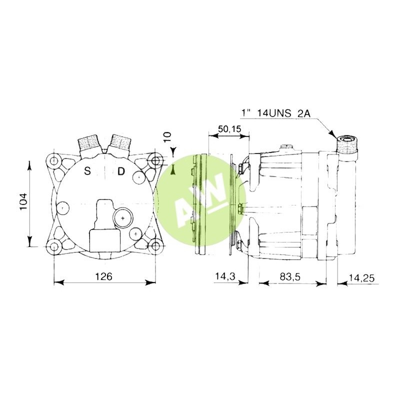 HR V5C PV8 118MM 12V V-R