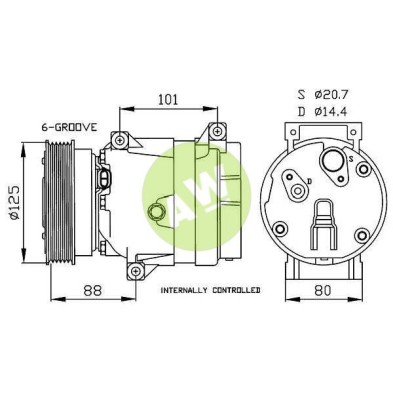 HR V5 A/D PV6 130MM ST16 12V H-B