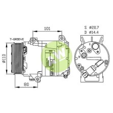 HR CVC/7CVC A/D PV7 115MM 12V H-B