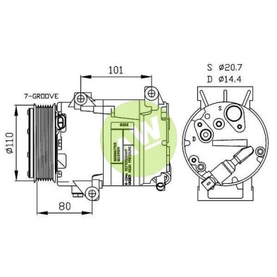 HR CVC/7CVC A/D PV7 115MM 12V H-B