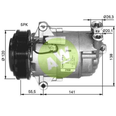 HR CVC A/D PV5 124MM 12V V-B T.P.