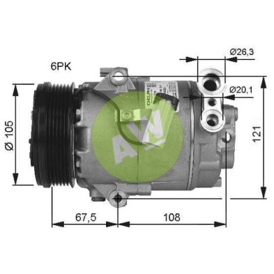 HR CVC A/D PV6 109MM 12V V-B T.P. 90