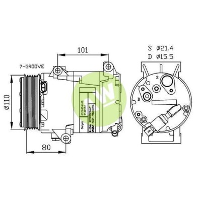 HR CVC A/D PV7 115MM 12V H-B