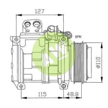 NP 10PA17C A/D PV5 114MM ST7 12V A/T