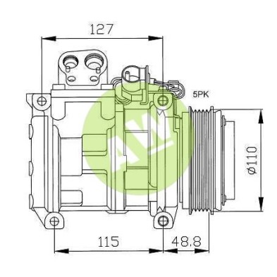 NP 10PA17C A/D PV5 114MM ST7 12V A/T
