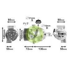 CL DKV09Z A/D PV7 114MM 12V V-B (2D-1T)