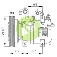 CL DKV14C A/D PV6 147MM ST17 12V V-B