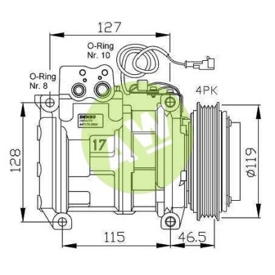NP 10PA17C A/D PV4 120MM ST7 12V A/T