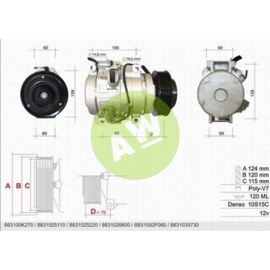 NP 10S15C A/D PV7 120MM 12V V-B C/S
